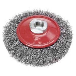 Diskveida birste D-75mm, tērauda, ar vītni M14