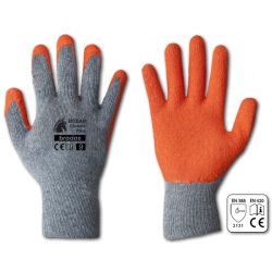 Adītie cimdi HUSAR, ar lateksa parklājumu