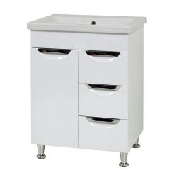 Vannas skapis Laura-60 ar izlietni Como-60, balts