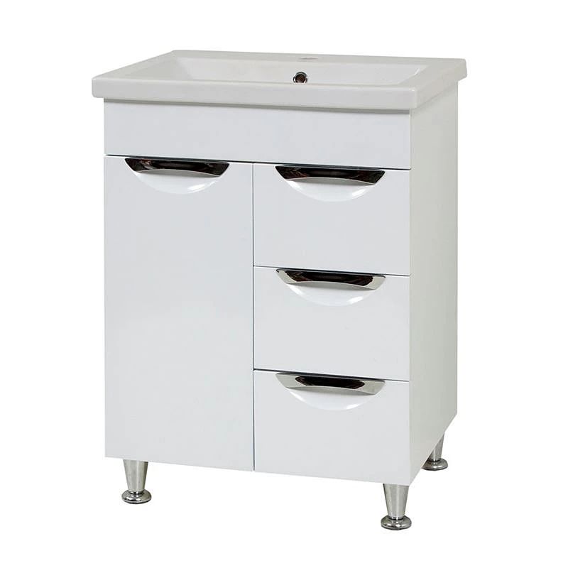 Vannas skapis Laura-60 ar izlietni Como-60, balts