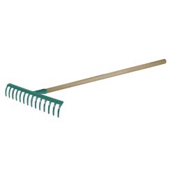 Metāla grābeklis,14 zobi, kāts D24mm - 1.4m