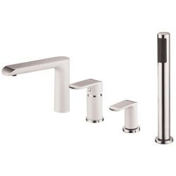 Iebūvēts maisītājs vannai un dušai Vento Ravena, balts-hroms