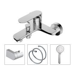 Ūdens maisītājs vannai un dušai Vento Napoli, hroms, ar aksesuāriem