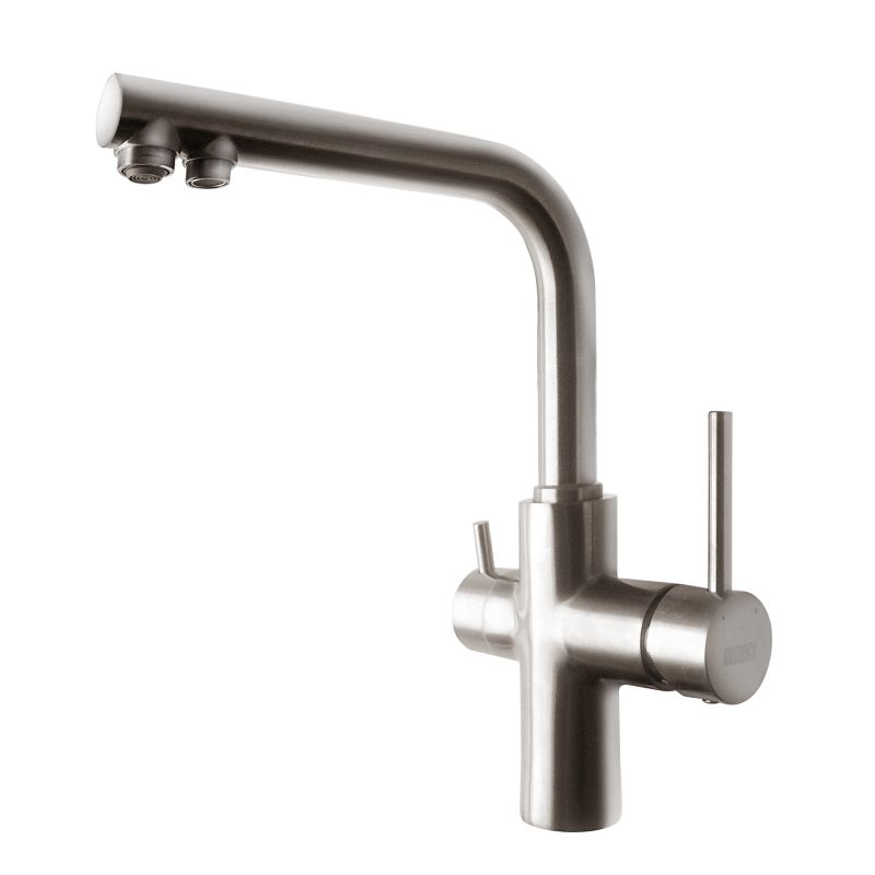 Ūdens maisītājs virtuves izlietnei Vento Cucina ar filtra krānu, niķelēts