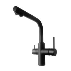 Ūdens maisītājs virtuves izlietnei Vento Cucina ar filtra krānu, melns