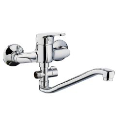 Ūdens maisītājs vannai Bora Standart S-veida snīpis, ar aksesuāriem