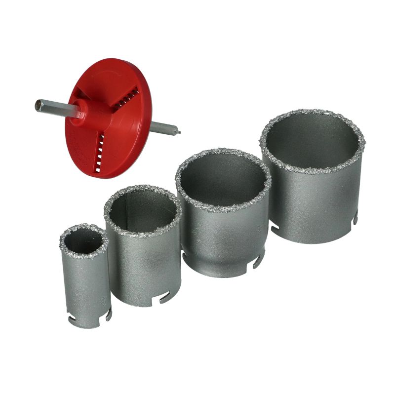 Volfrāma kroņurbju komplekts DIA 33, 53, 67, 73 mm