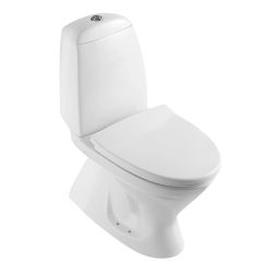 Tualetes pods VENTO Taberg ar vertikālo izvādu, 3-6l, ar Duroplast Soft Close vāku, ūdens padeve no apakšas