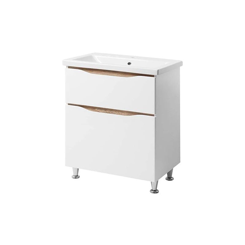 Vannas skapis Liga ar izlietni Como 60 balts-ozols