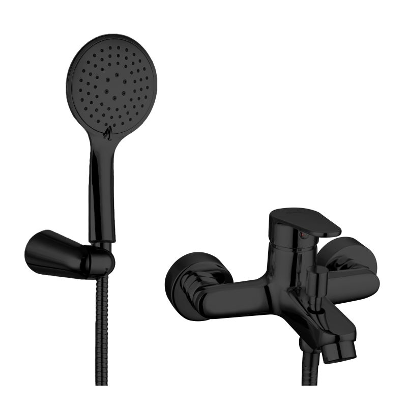 Ūdens maisītājs vannai un dušai Bora Smart melns ar aksesuāriem