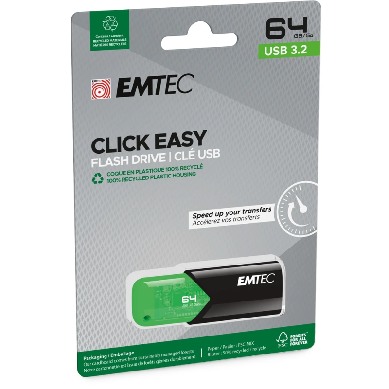 Emtec USB3.2 Click Easy B110 64GB