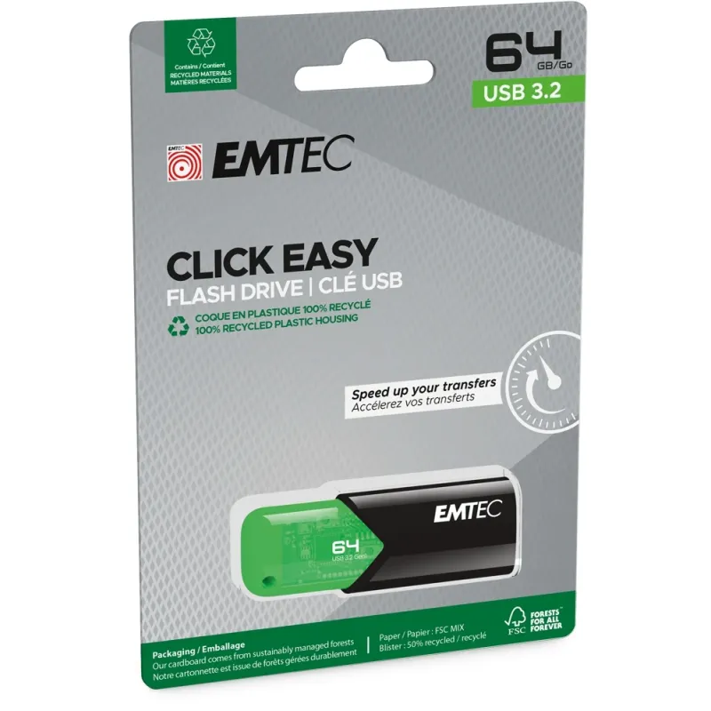 Emtec USB3.2 Click Easy B110 64GB