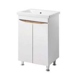 Vannas skapis Liga ar izlietni Como 50 balts-ozols