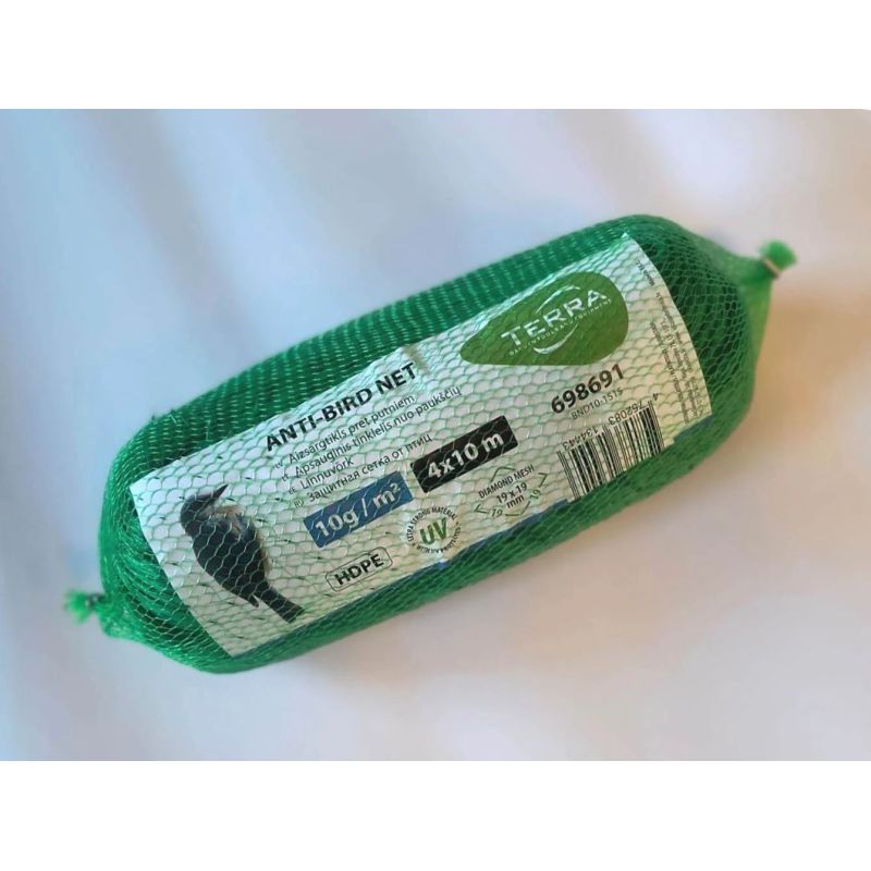 Aizsargtīkls pret putniem 10g-m2, 19x19mm, 4x10m