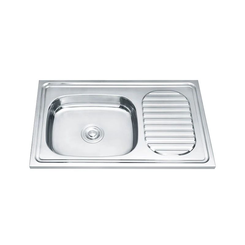 Nerūsējoša tērauda izlietne TREDI 75X40 kreisā auduma struktūra, iegriežama