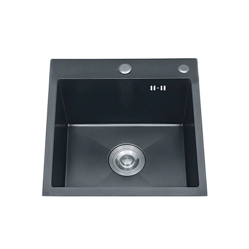 Nerūsējoša tērauda izlietne VENTO 40X50X22 ,iegriežama, grafīta krāsa