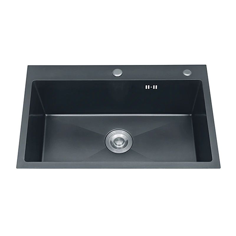 Nerūsējoša tērauda izlietne VENTO 60X50X22,iegriežama, grafīta krāsa