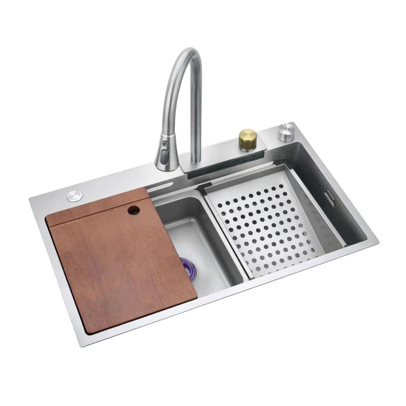 Daudzfunkcionālā virtuves izlietne no nerūsējošā tērauda VENTO 75X45X22 satīna krāsa