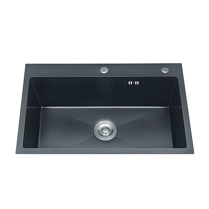 Nerūsējoša tērauda izlietne VENTO 50X44X22, iegriežama,grafīta krāsa