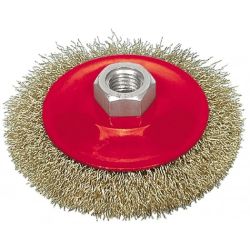 Diskveida birste D-75mm, misiņa, ar vītni M14