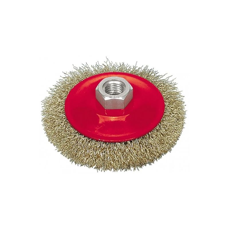 Diskveida birste D-75mm, misiņa, ar vītni M14