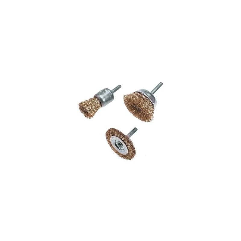 Birstes komplekts 3 gab, misiņa, ar turētāju