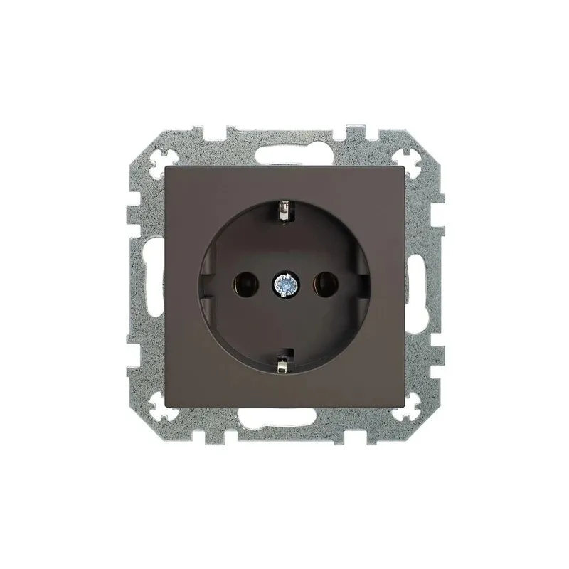 Kontaktligzda Liregus Retro IKL16-204-01.R-ON31, Iezemēta rozete, matēts brūns