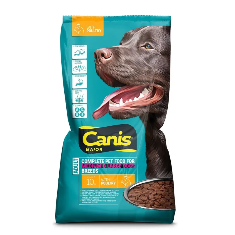 Sausā suņu barība Canis, vistas gaļa, 10 kg