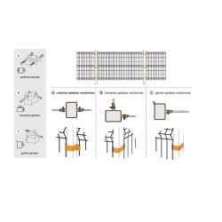 Skava 40x60 stabam centr.pelēka 2gb.