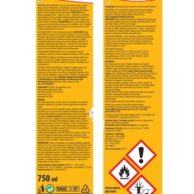 Putas Mkds Ataka Wasp 3005741, 750 ml