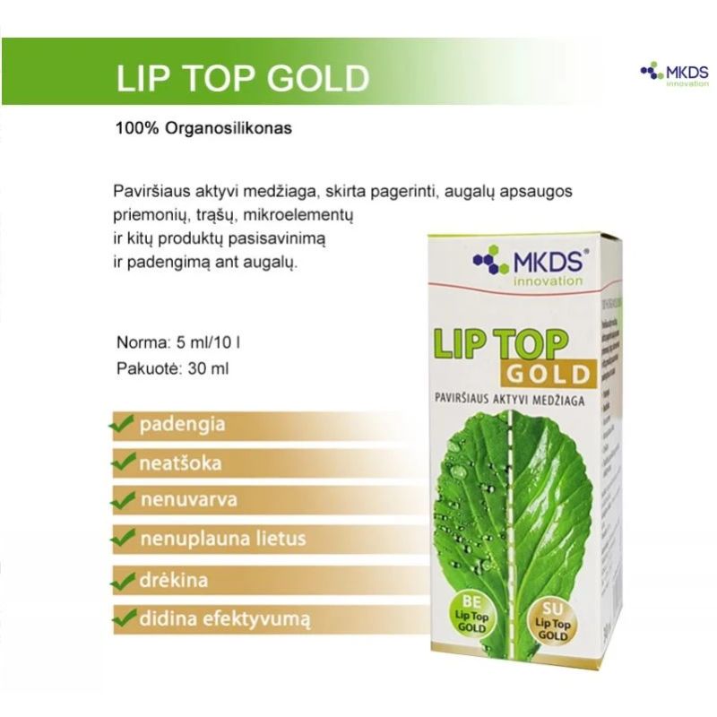 Līdzeklis lapu lip.pal.lip top gold 30ml