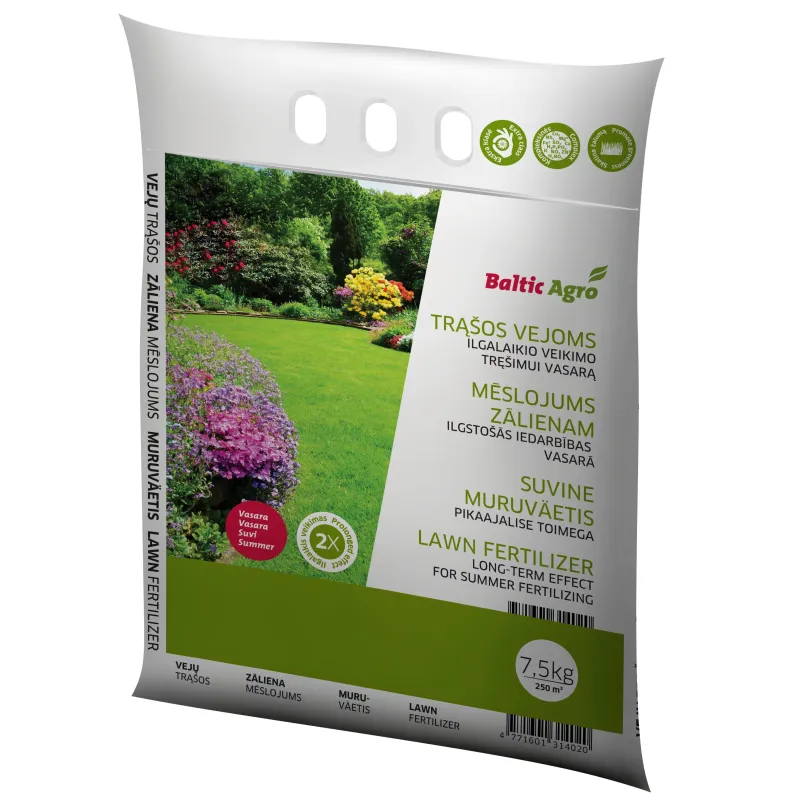 Mēslojums zālienam Baltic Agro Summer, granulēts, 7.5 kg