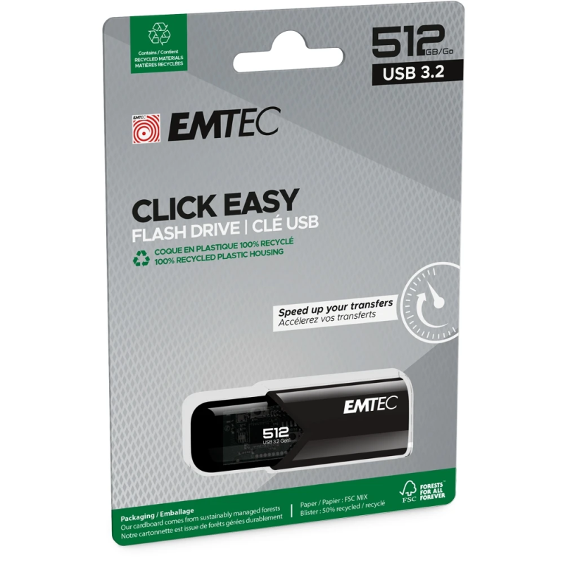 Emtec USB3.2 Click Easy B110 512GB