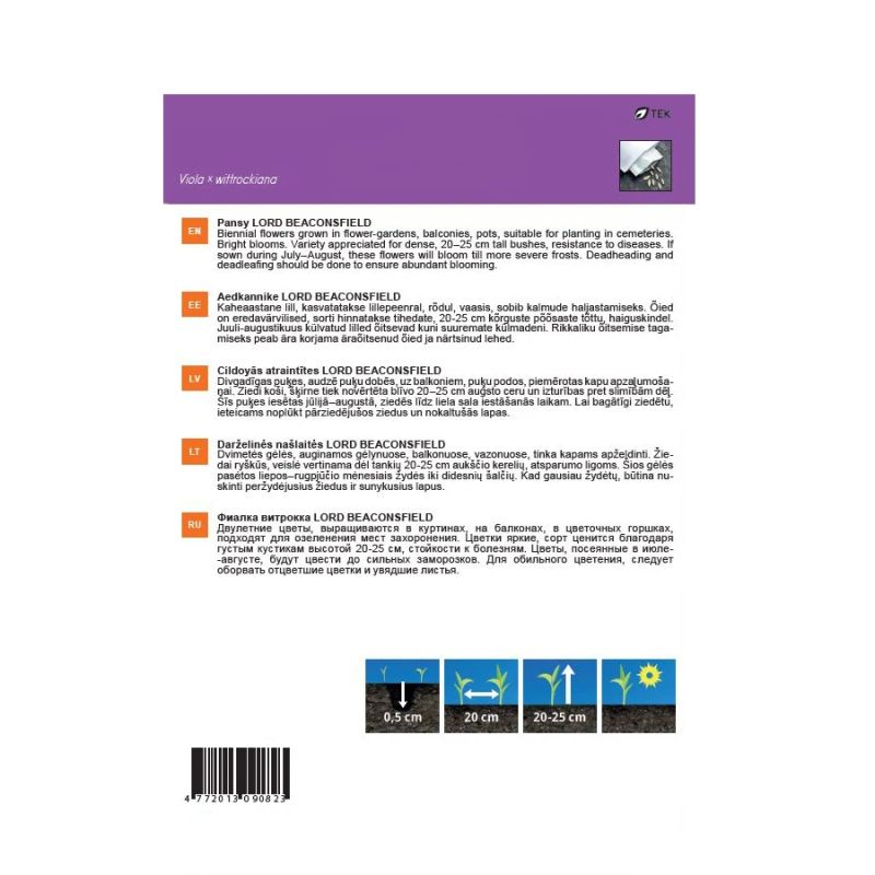 Sēklas atraitnītes lord biconsfield