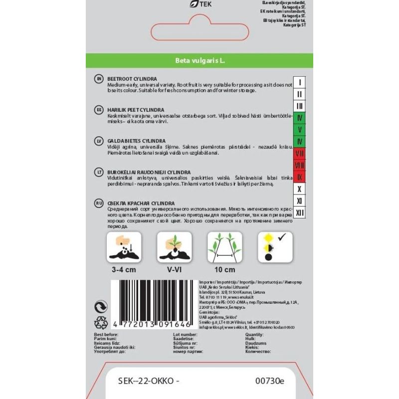 Sēklas bietes cylindra