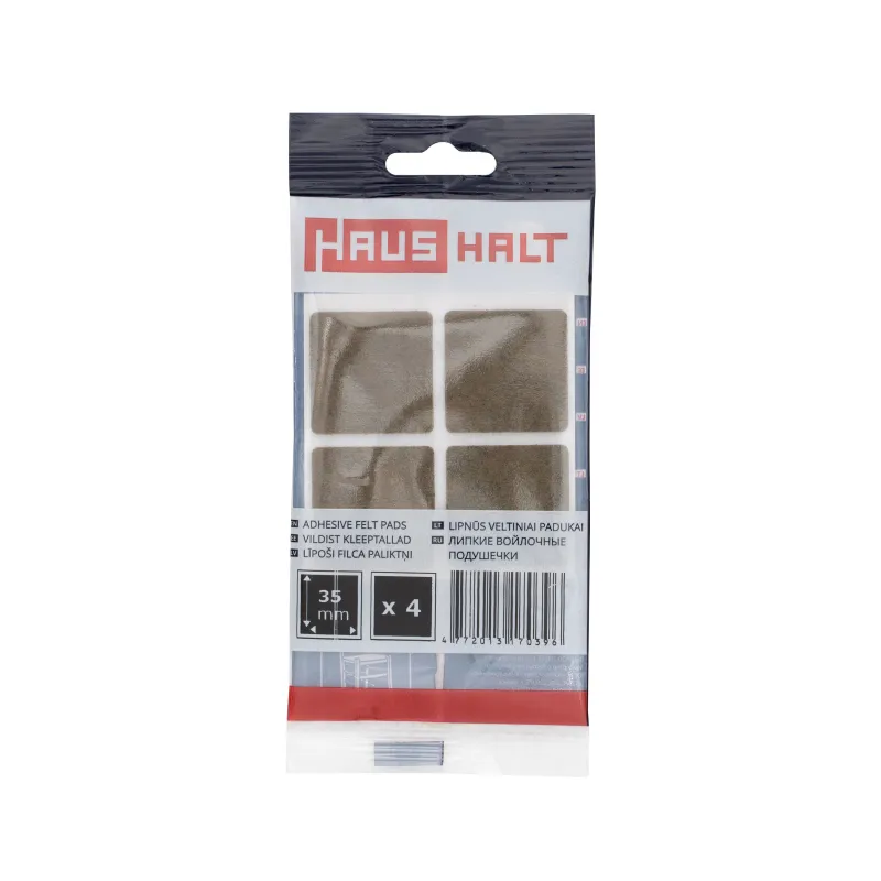 Mēbeļu paliktnis Haushalt, brūna krās., 3.5 cm x 3.5 cm, 4 gab.