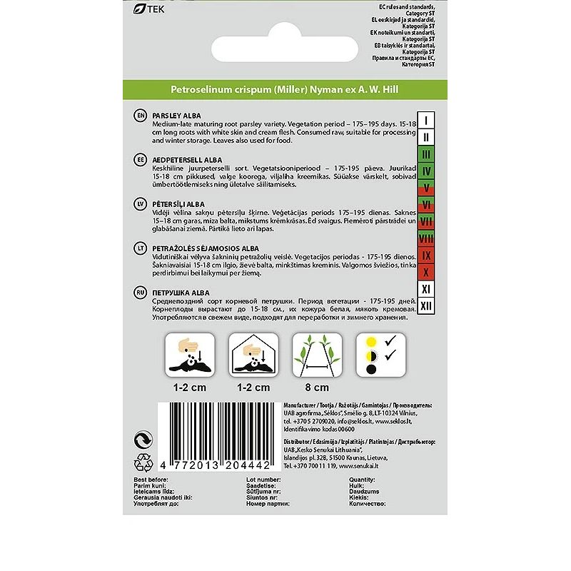 Sēklas pētersīļi alba