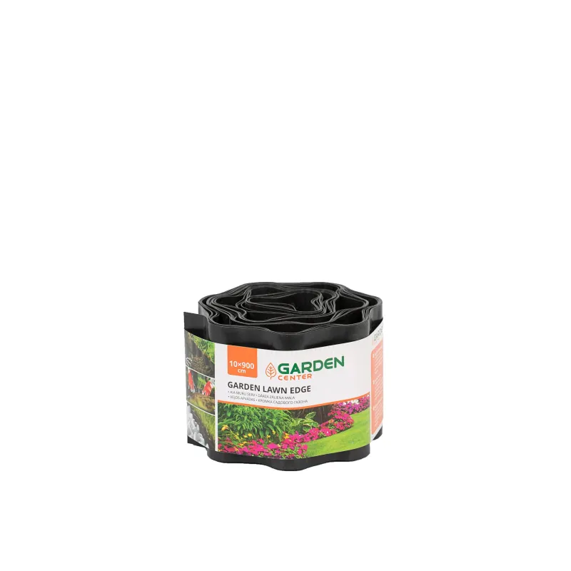 Mauriņa apmale Garden Center Black, 900 cm x 10 cm, melna krās.