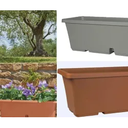 Lillepott Domoletti TBTISB60-125, plastik, 60 cm x 17 cm, hall v.