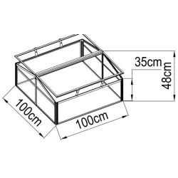 Lecekts siltumnīca polikarb. cf-3 1.0m2
