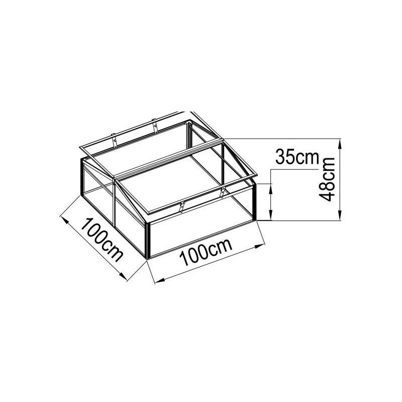 Lecekts siltumnīca polikarb. cf-3 1.0m2