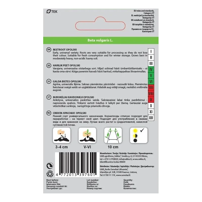 Sēklas Okko, galda bietes OPOLSKI, 2 g