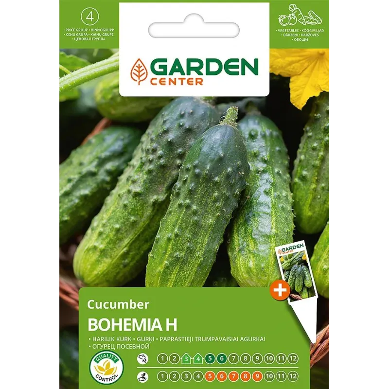 Sēklas Garden Center, gurķi BOHEMIA H, 0.5 g