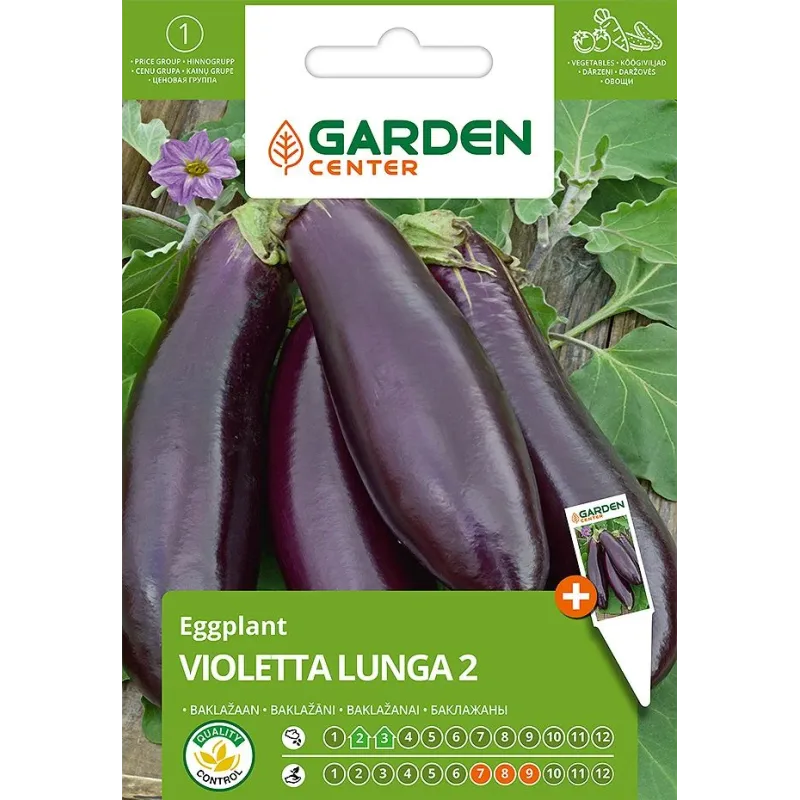 Sēklas Garden Center, baklažāns VIOLETTA LUNGA 2, 0.2 g