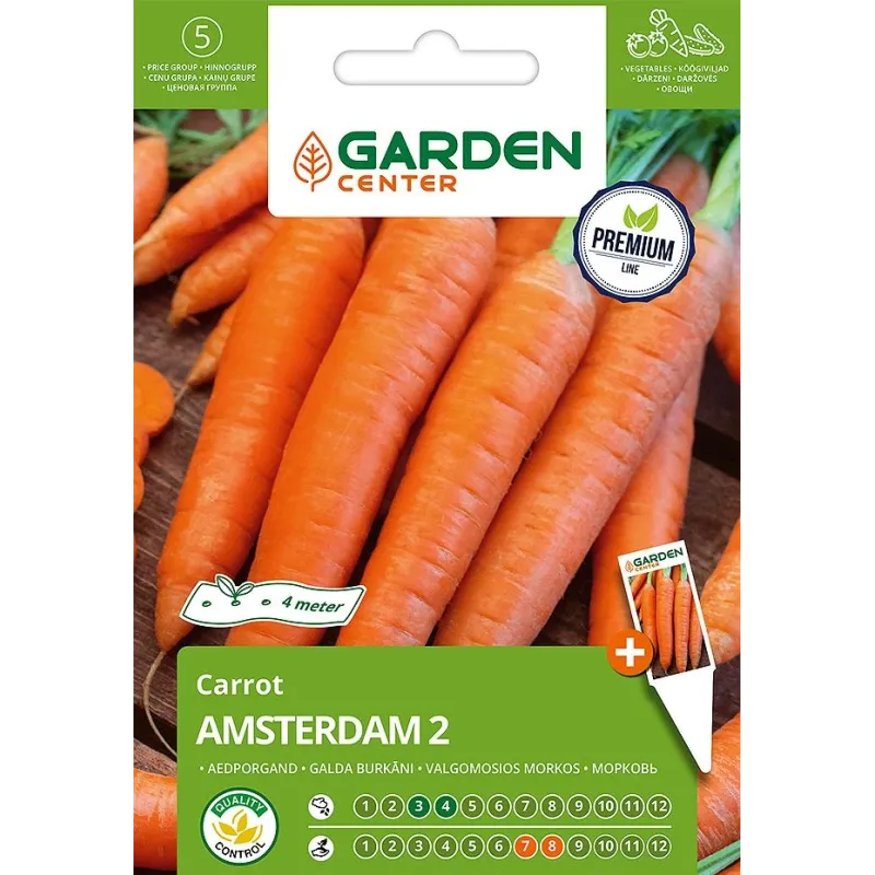 Sēklas Garden Center, burkāns AMSTERDAM 2, 10 g, 4 m