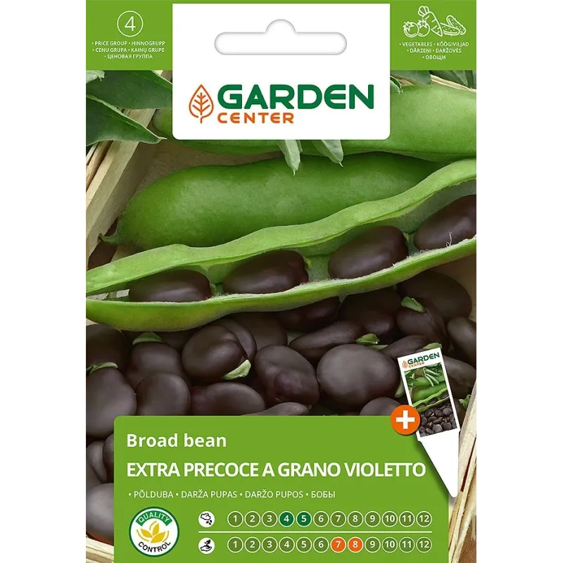 Sēklas Garden Center, pupas EXTRA PRECOCE A GRANO VIOL., 8 g