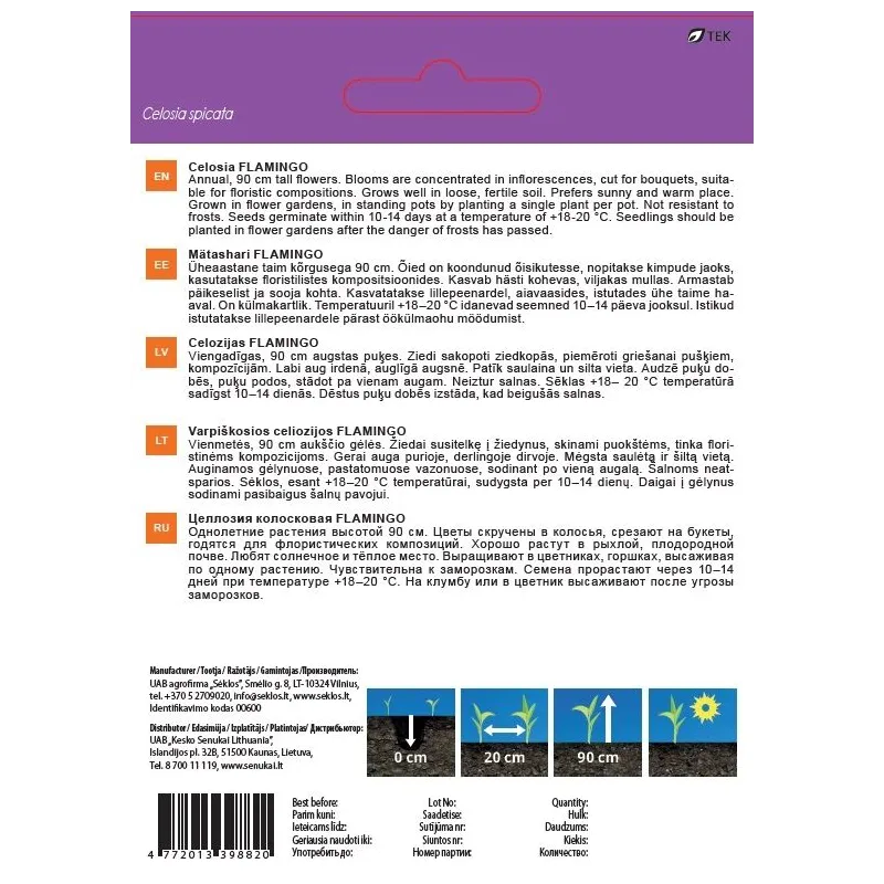 Sēklas Garden Center celozijas FLAMINGO, 0.3 g