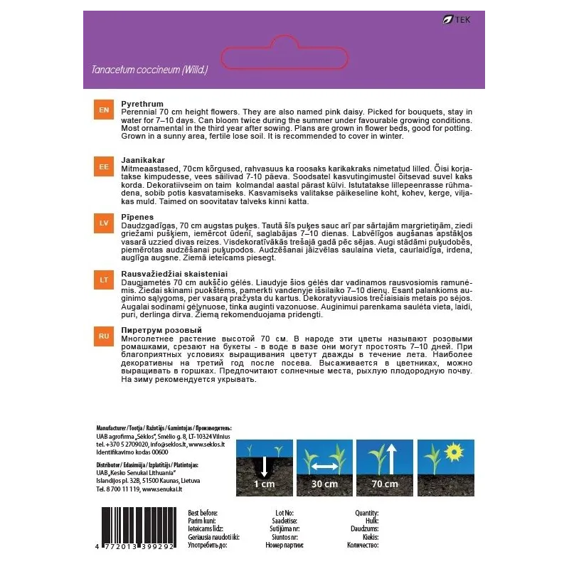 Sēklas Garden Center sarkanā pīpene ROBINSONS GIANT, 0.5 g