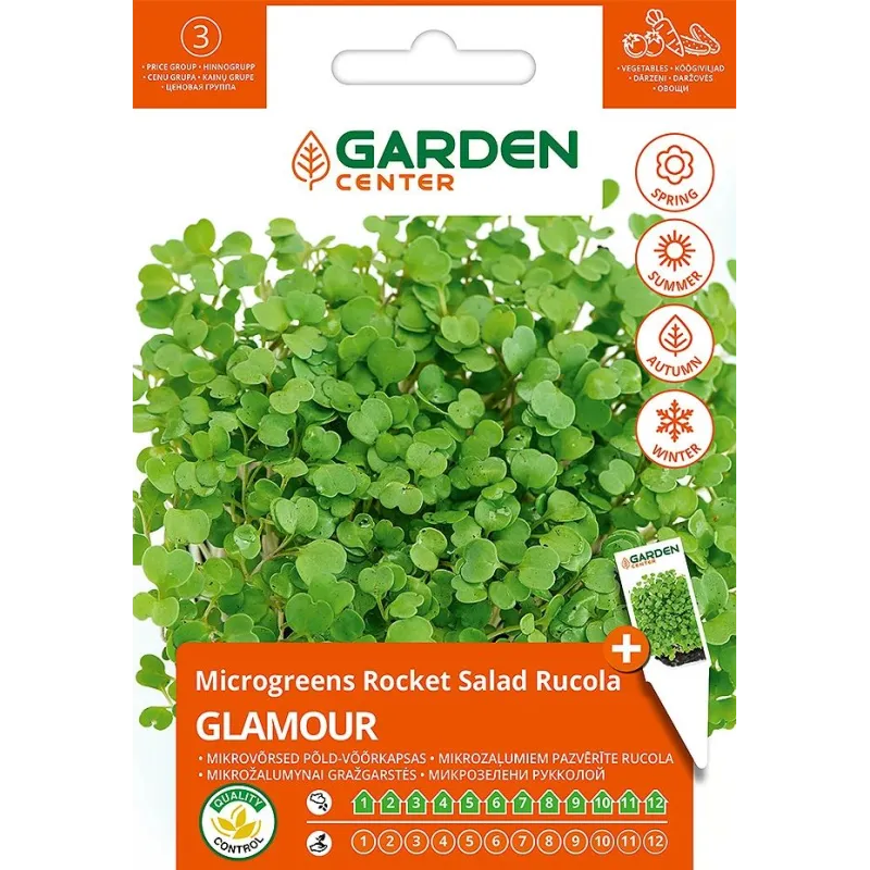 Sēklas Garden Center dīgšanas rukola GLAMOUR, 10 g