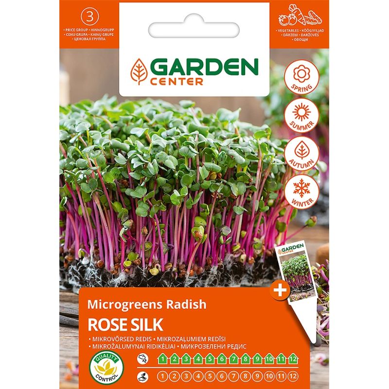 Sēklas dārzeņu diedz redīsi rose silk 10